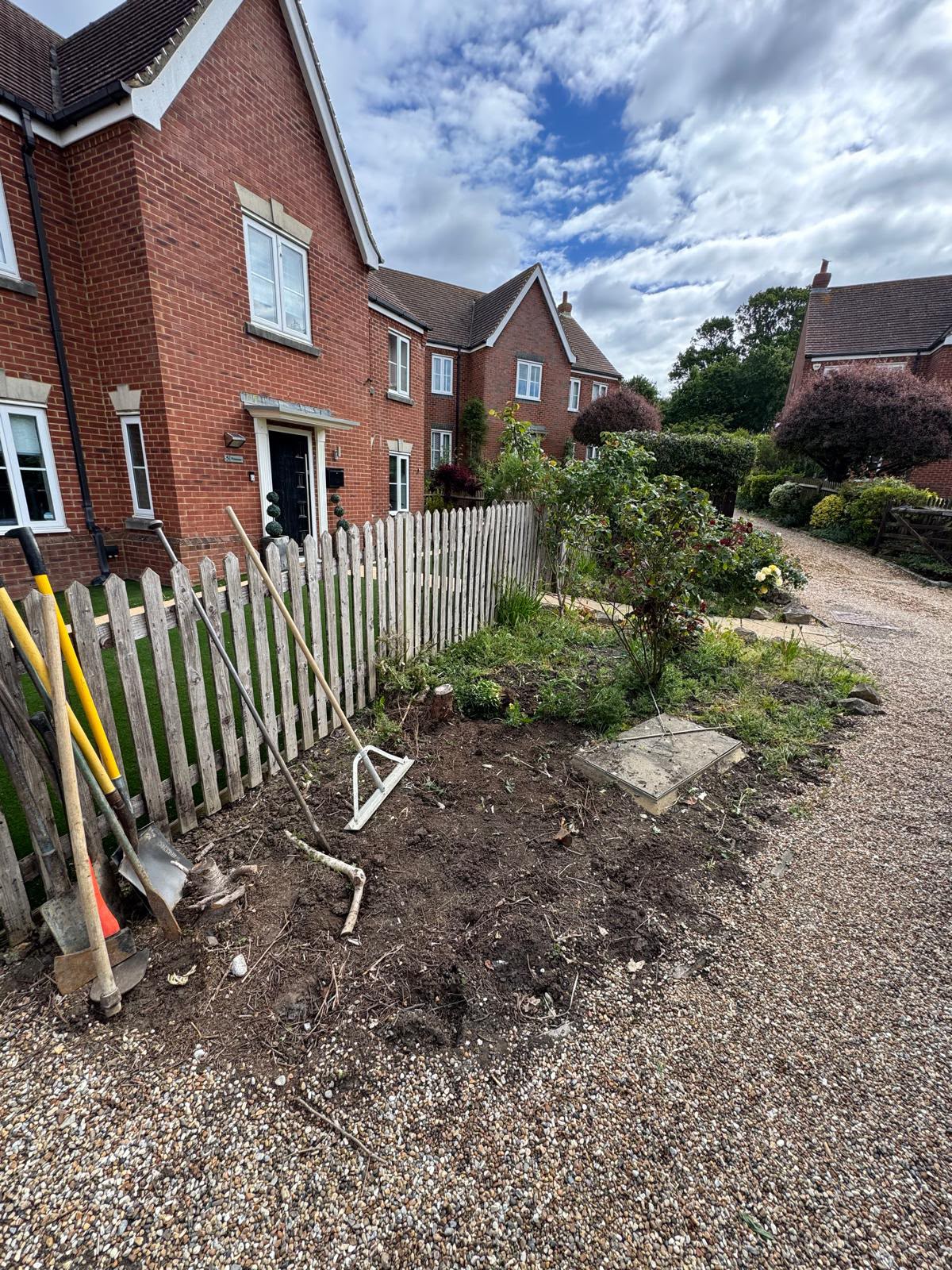 Fencing installed around a property in Guildford, Kent