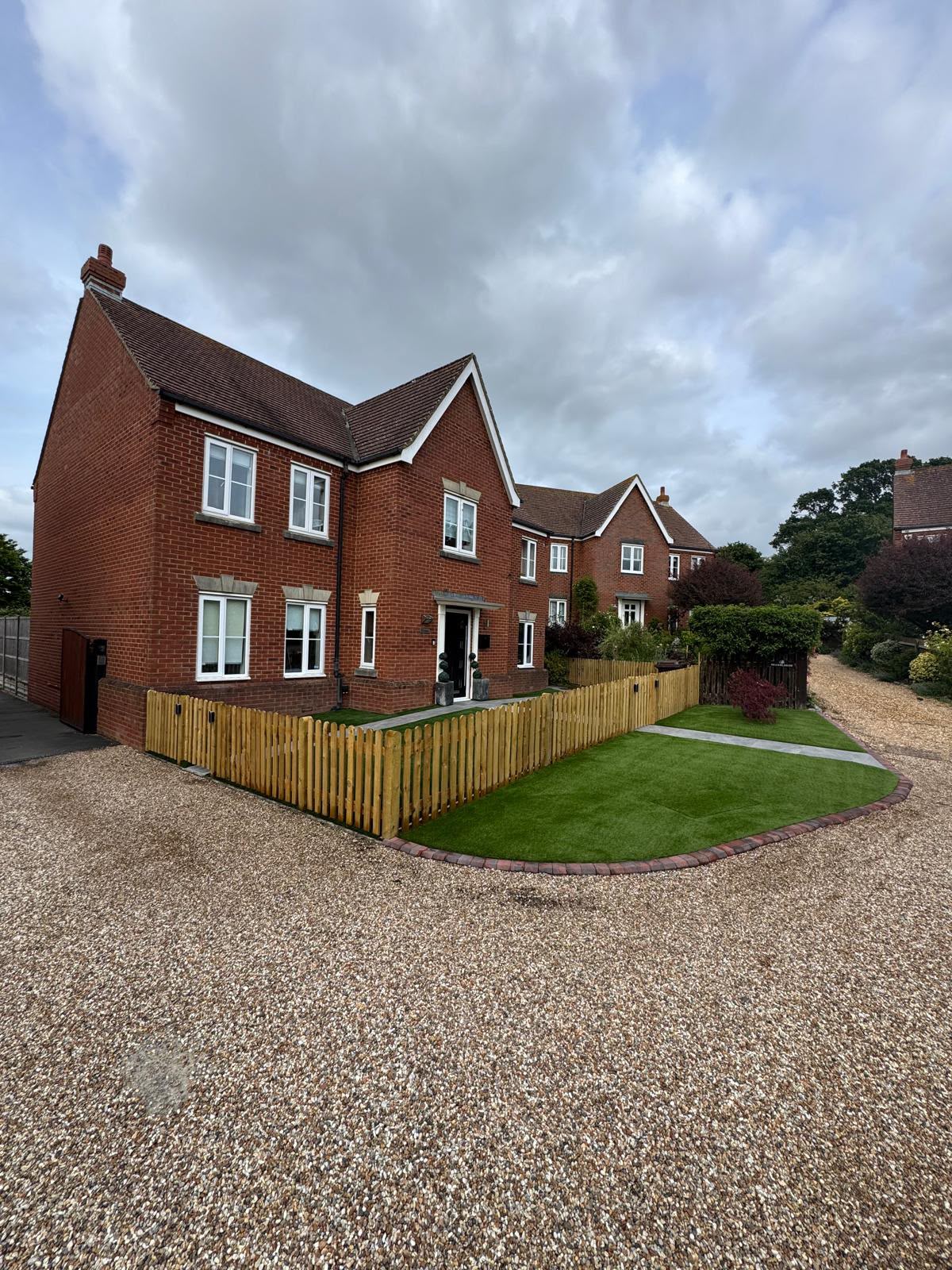 Fencing installed around a property in Guildford, Kent