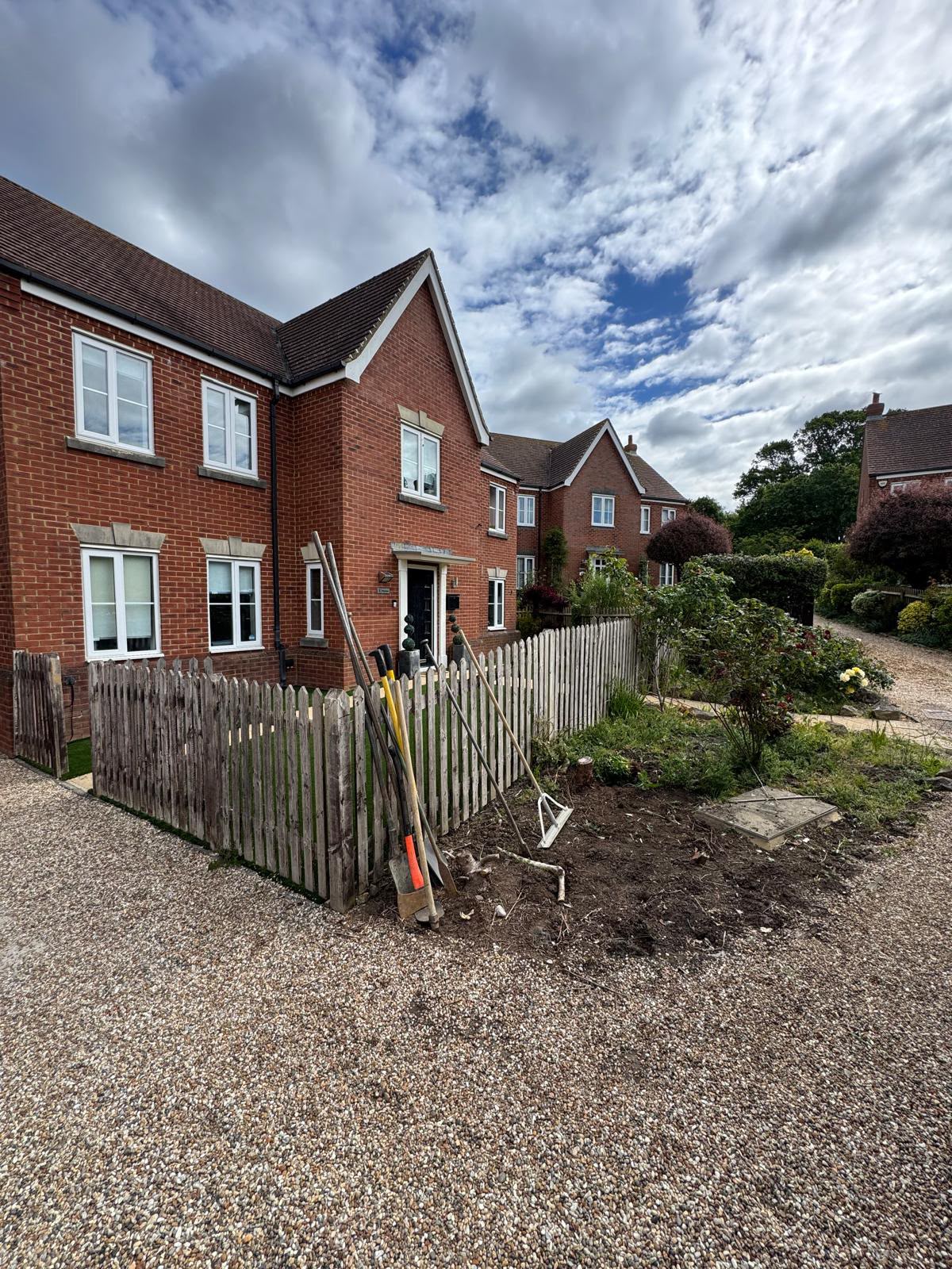 Fencing installed around a property in Guildford, Kent
