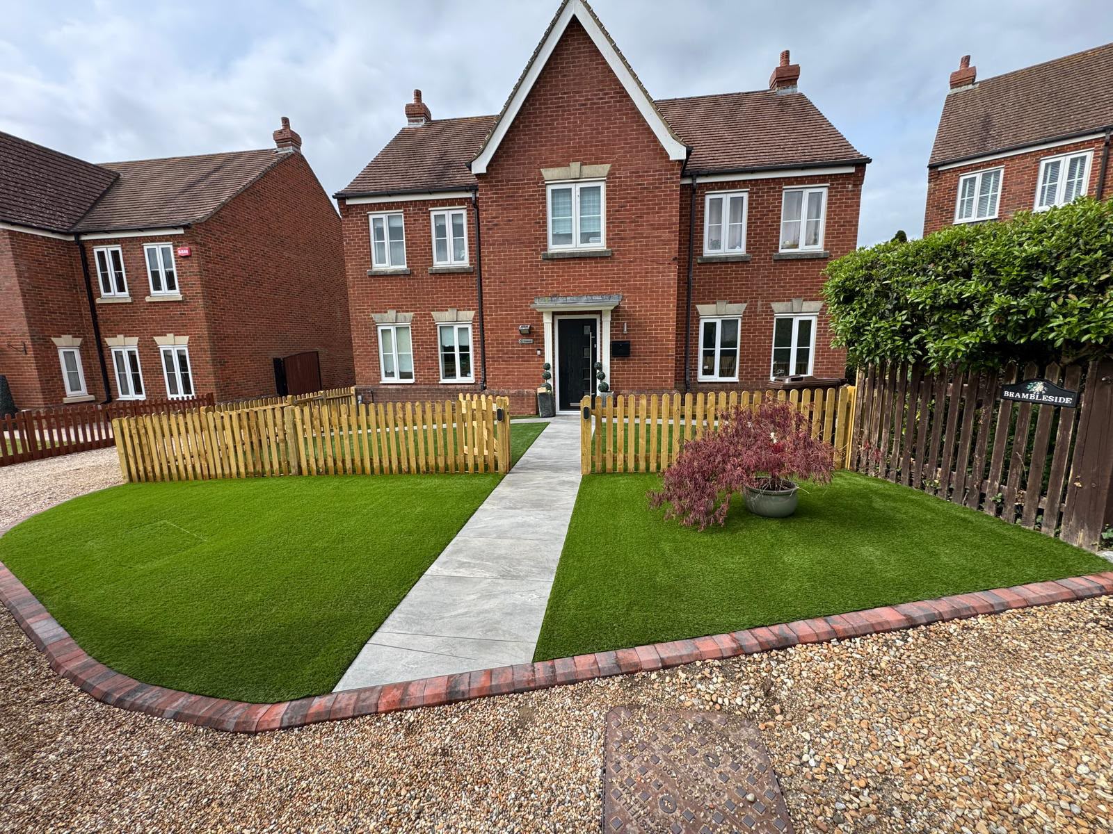 Fencing installed around a property in Guildford, Kent